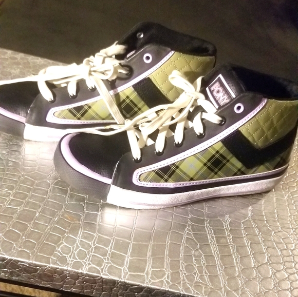 pony high top tennis shoes